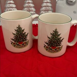 Pfaltzgraff Festive Christmas Tree Mugs - Set of 2
